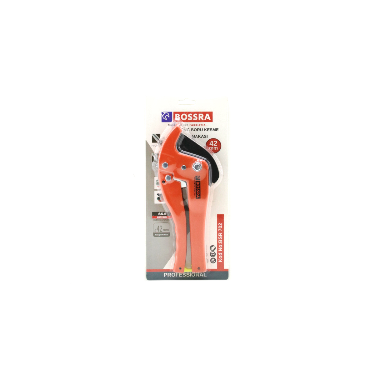 PVC Boru Kesme Makası 42 mm - Turuncu