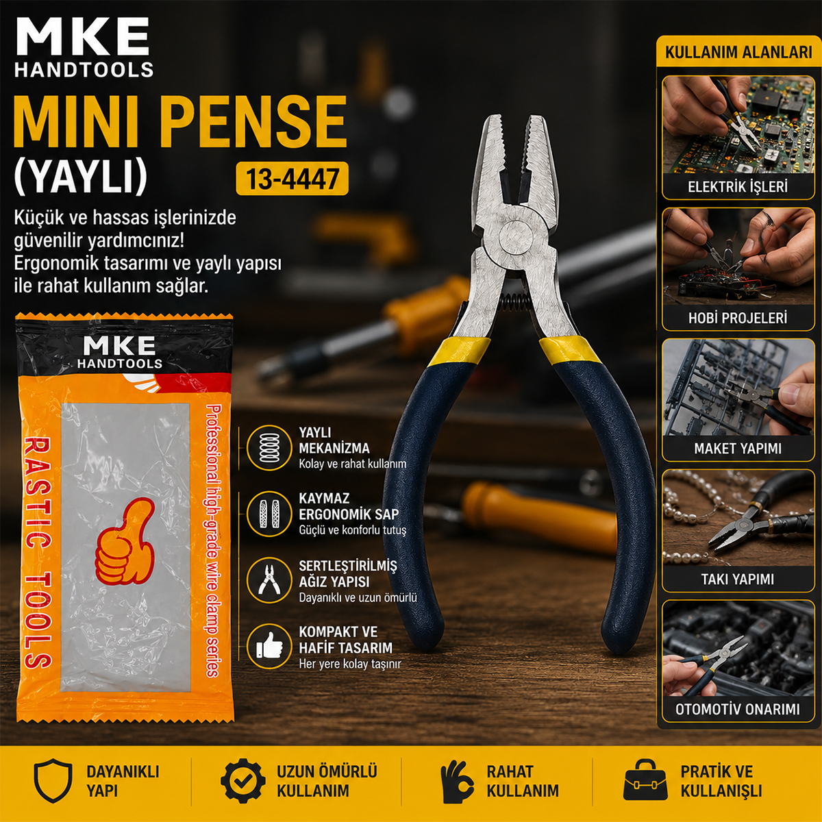 Mini 4.5'' Çelik Yaylı Pense