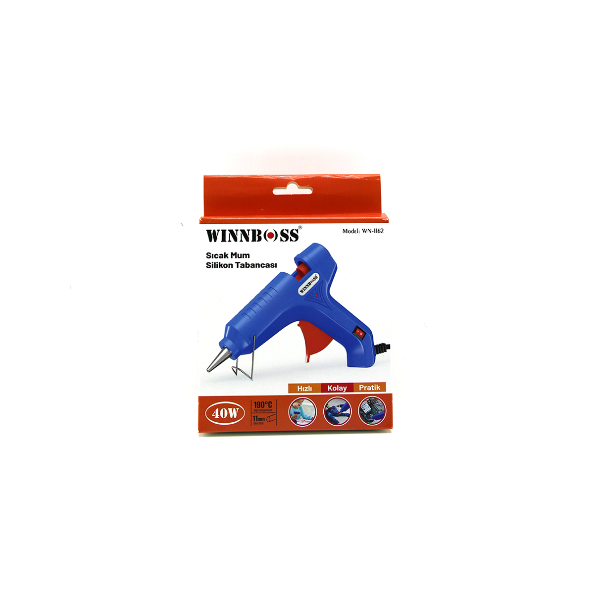 Silikon Sıcak Tutkal Tabancası 40W 11mm 190°C (Anahtarlı)