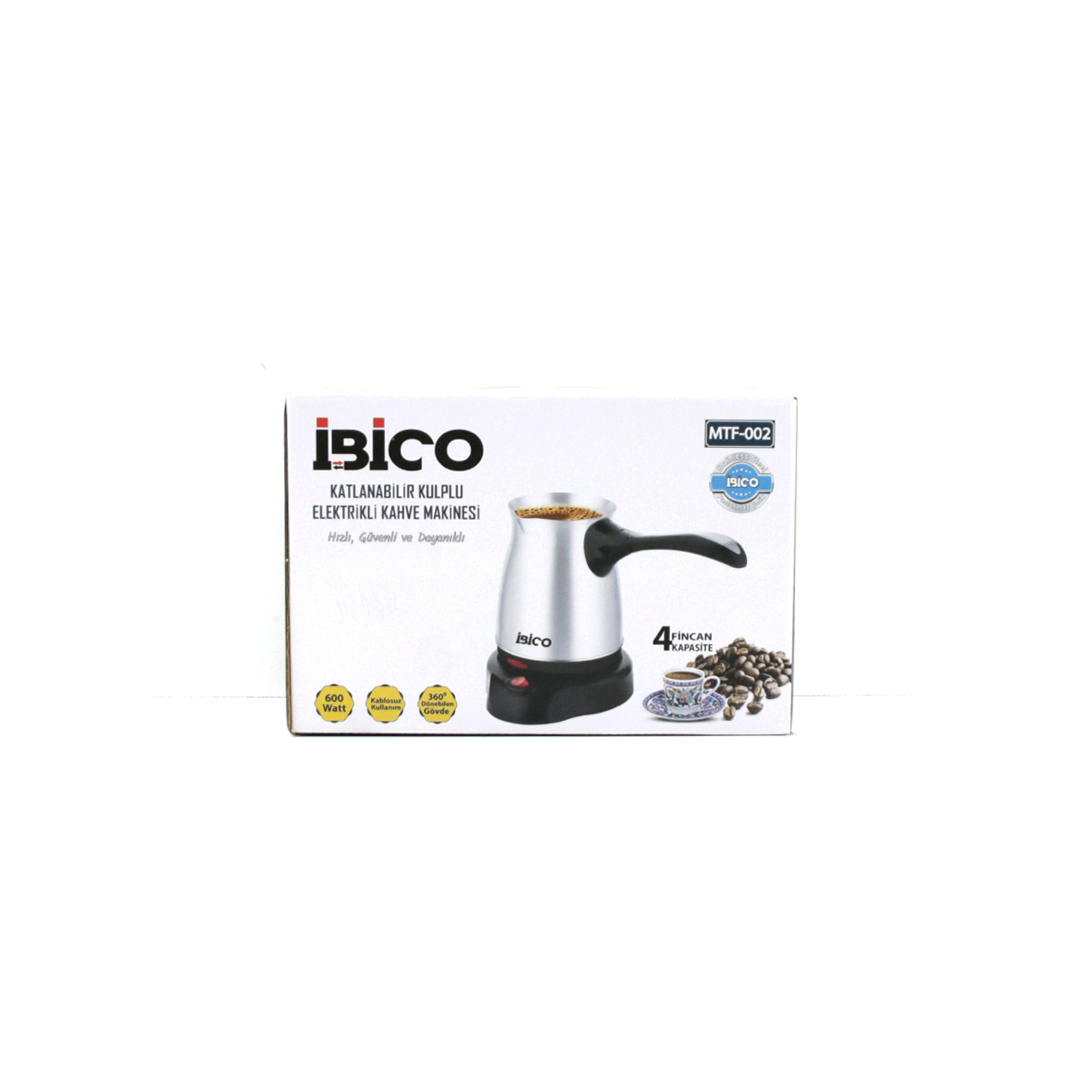 Elektrikli Cezve (Türk Kahve Makinesi) 400 ml 600W Kablosuz 360° Döner