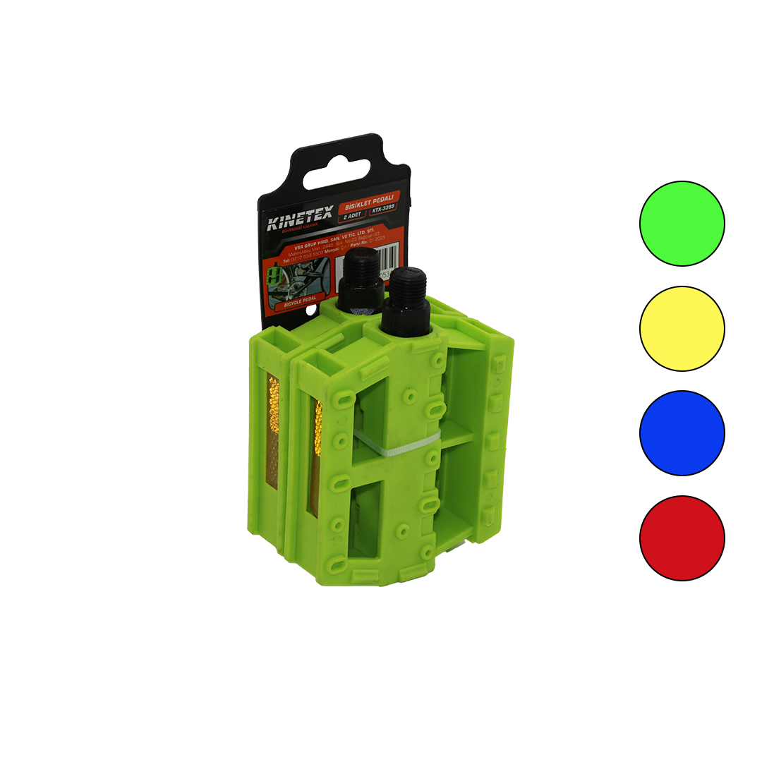 Bisiklet Pedalı 9.8x8.4 cm (2'li, Yan Reflektörlü)