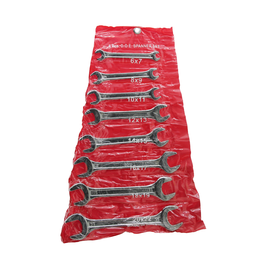 8 Parça Açık Uçlu Anahtar Takımı 6-22 mm