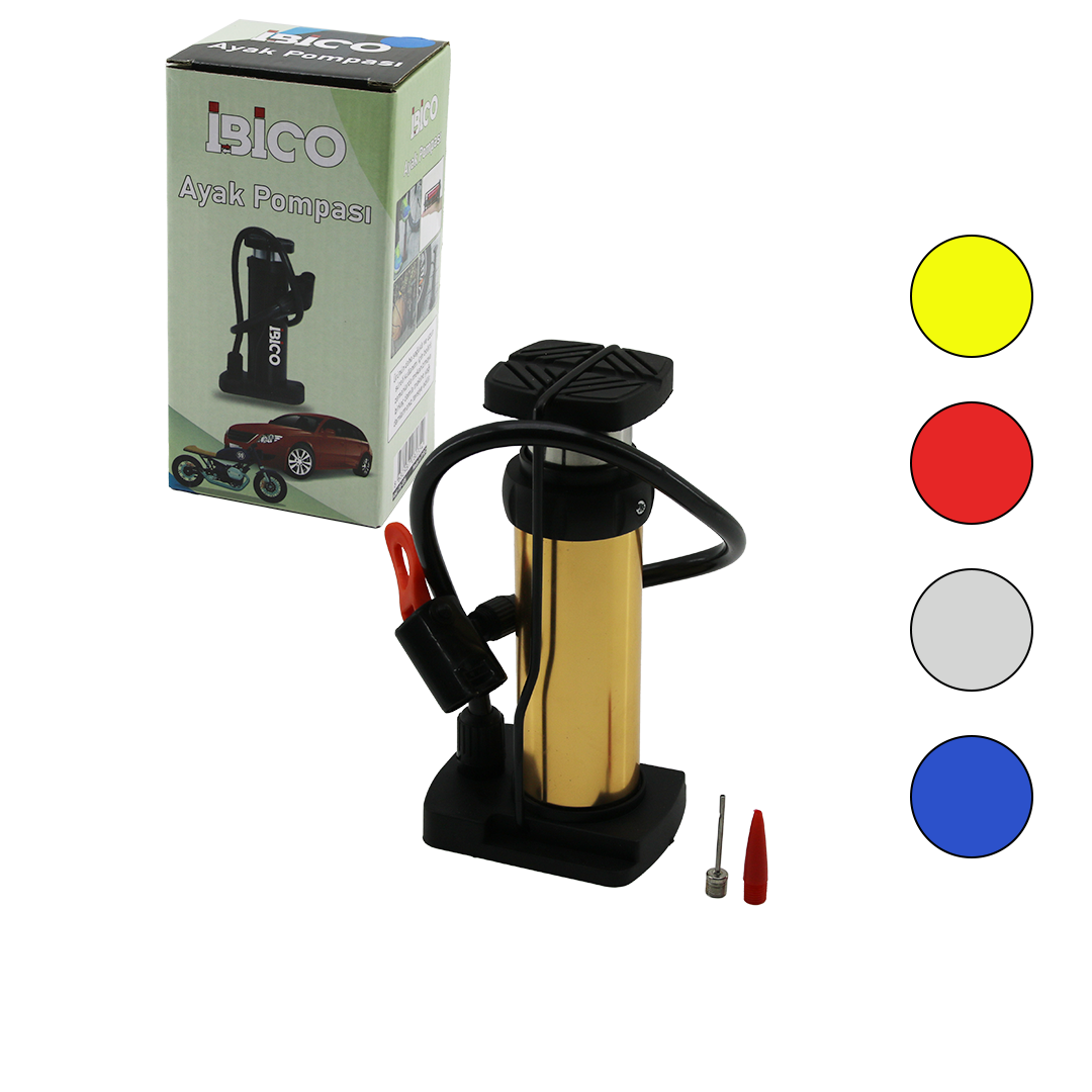 Dikey İnce Pistonlu Ayak Pompası - Oto/Bisiklet/Top