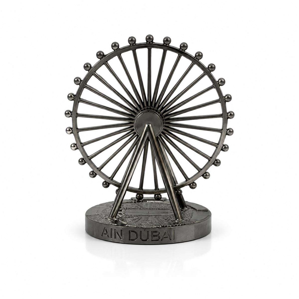 Büyük Metal Dönme Dolap Biblosu (Krom & Bakır)