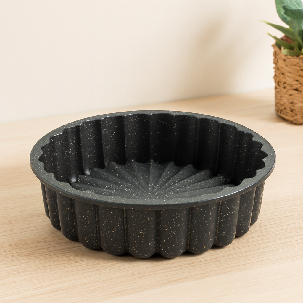 26 cm Döküm Tart & Kek Kalıbı Siyah