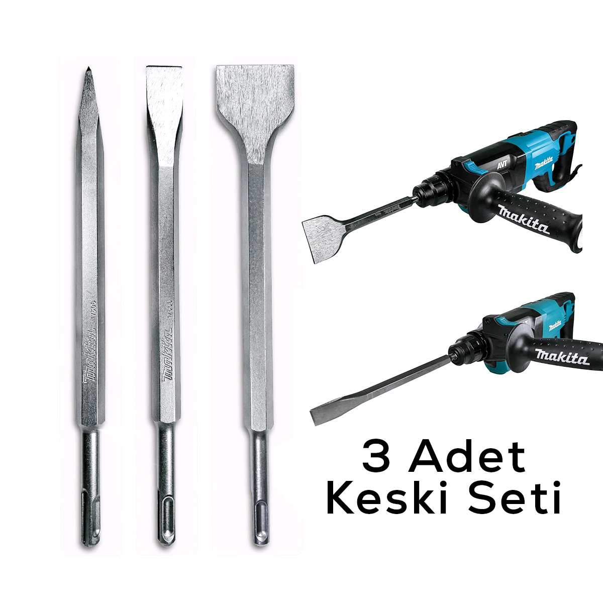 Murç Seti 3'lü 25 cm (Sivri ve Düz)