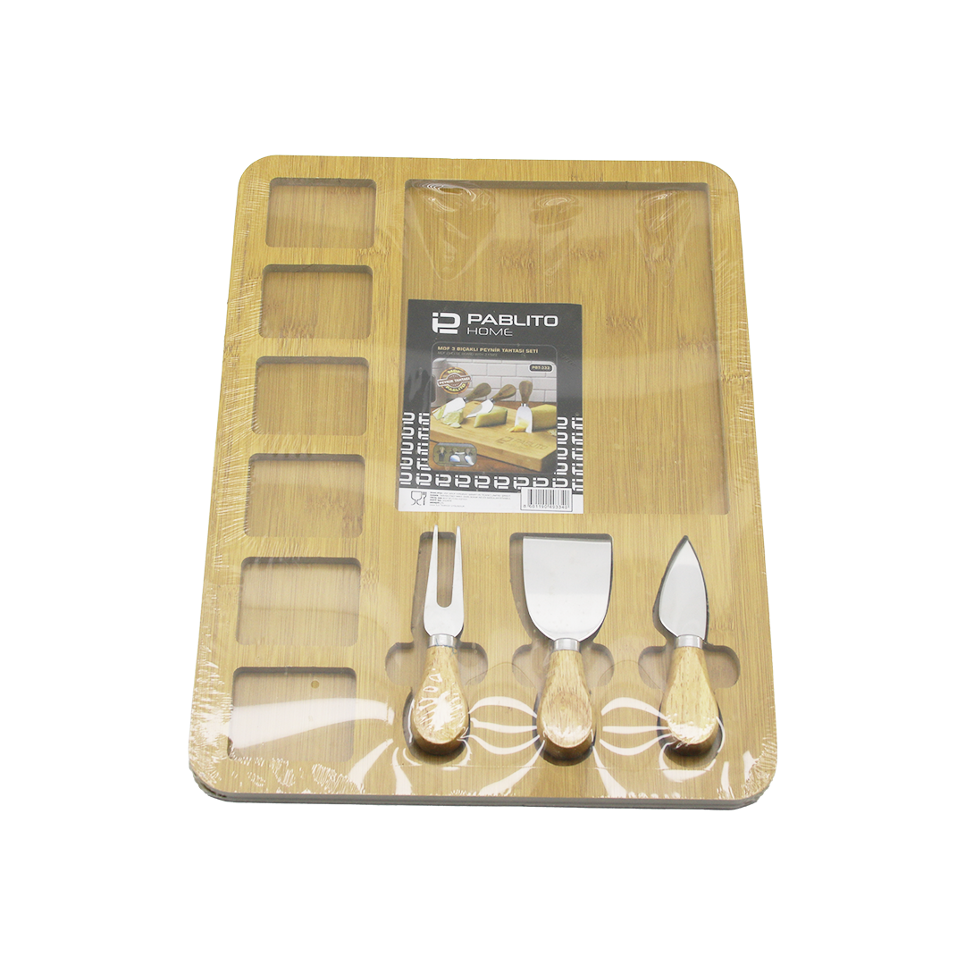 Kahvaltı Peynir Sunum Panosu MDF 6+1 Bölmeli