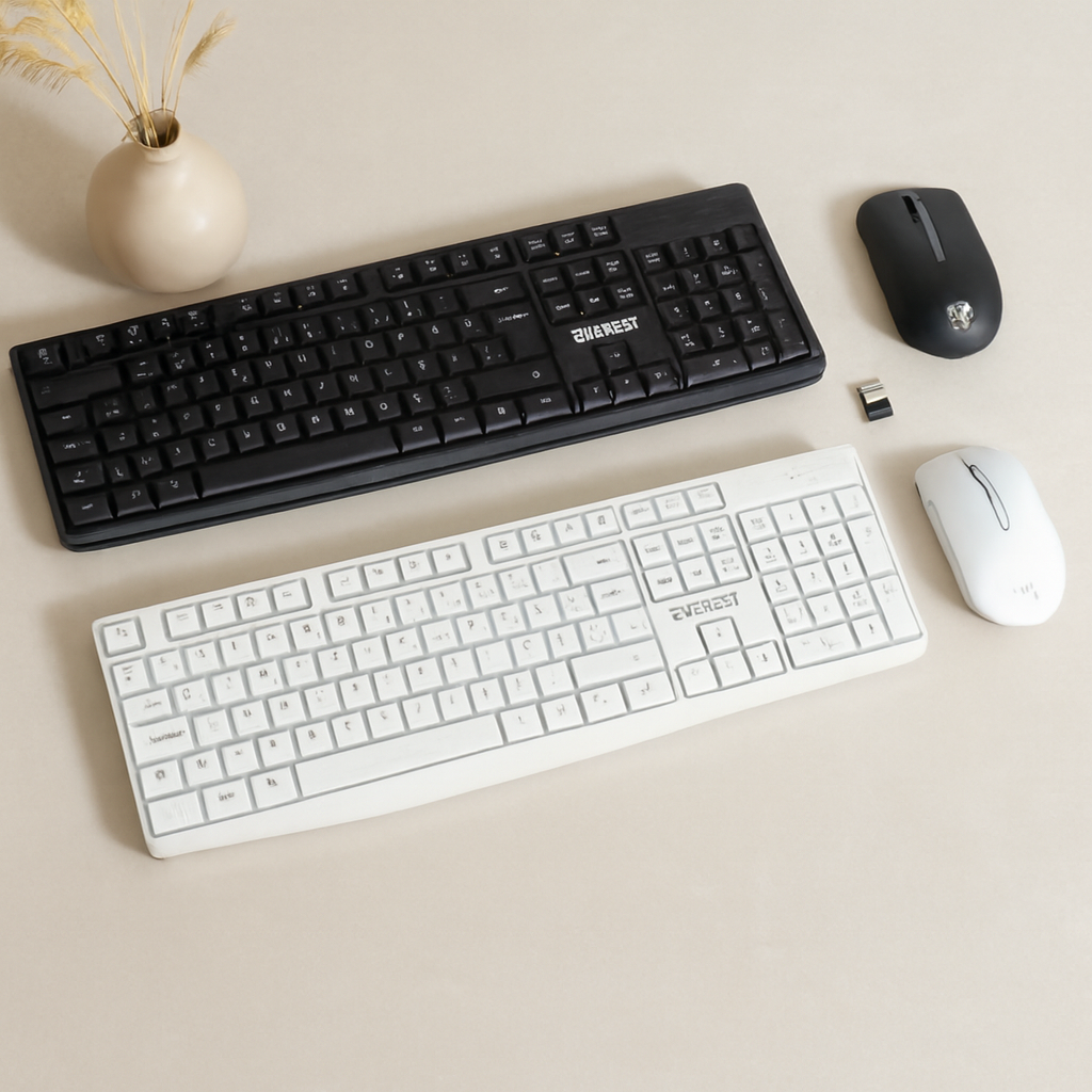 Kablosuz Klavye ve Mouse Seti - Q Düzeni