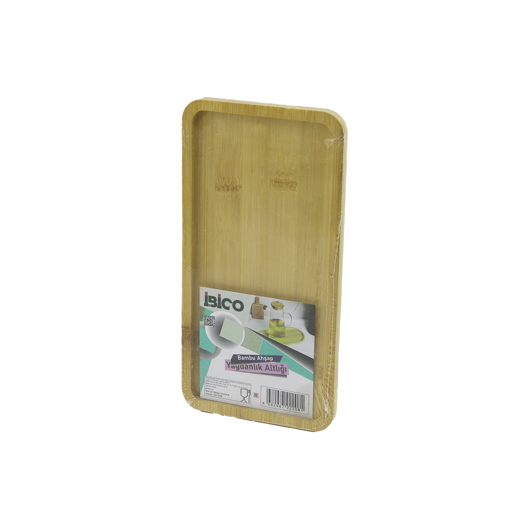 Bambu Ahşap Dikdörtgen Mini Tepsi 12 x 23.4 x 0.8 cm