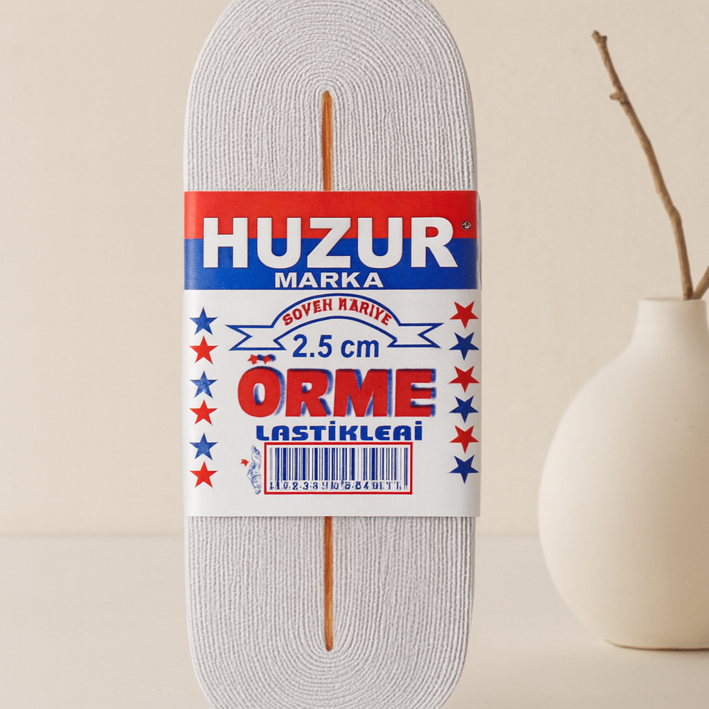 Paça Lastiği 2,5 cm Beyaz – Geniş 10 m