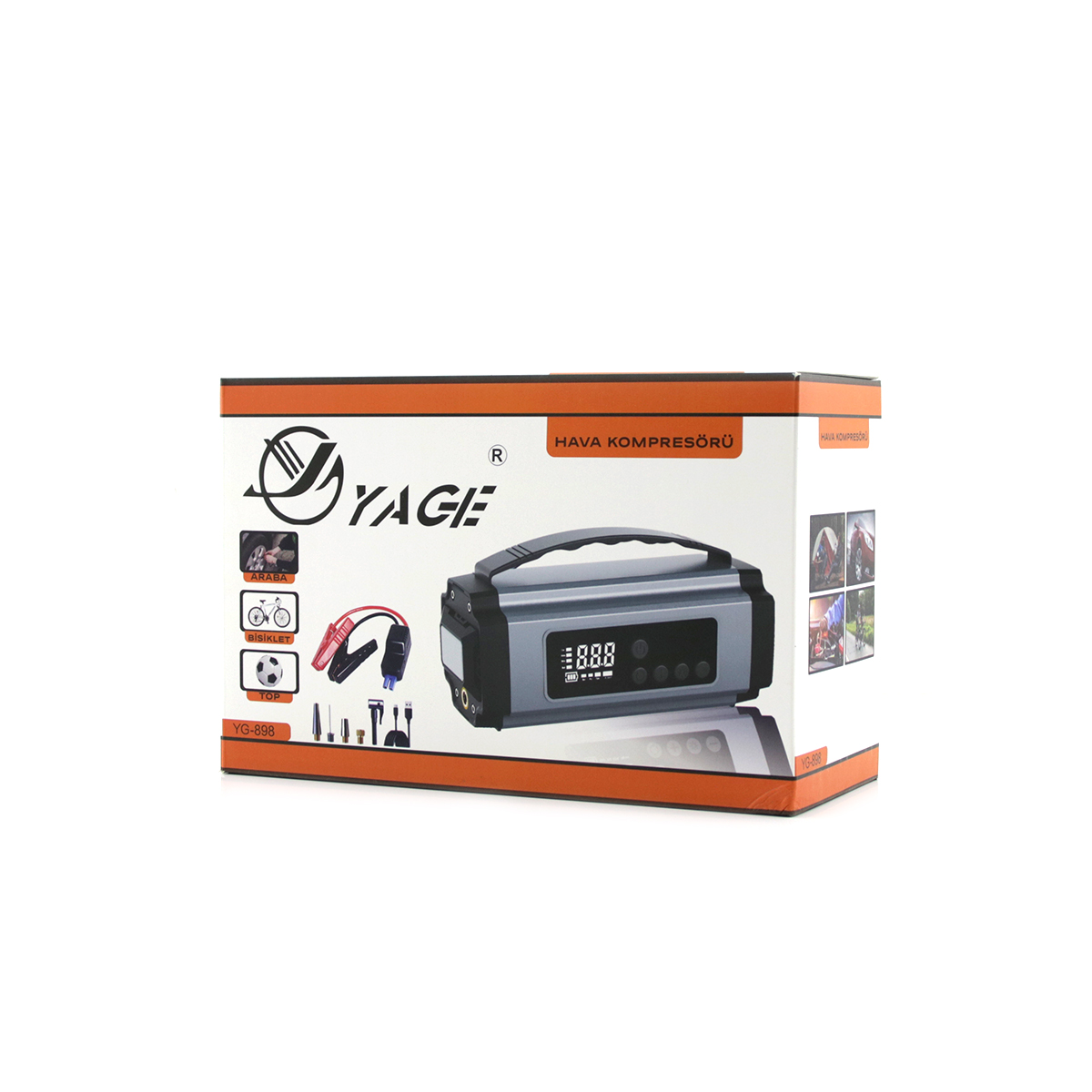 120W Taşınabilir Araç Akü Takviye Seti - Powerbank & Fener