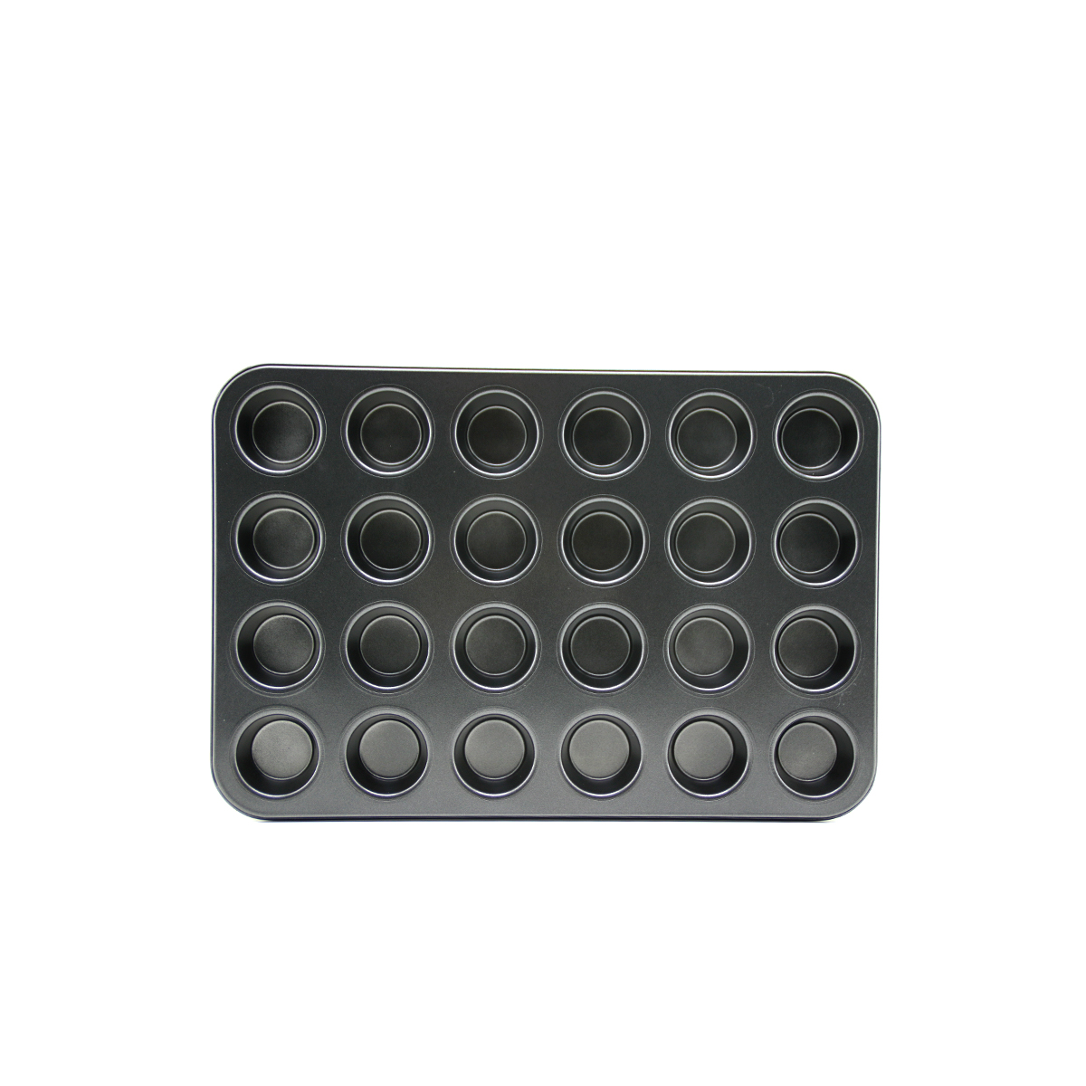 24 Gözlü Metal Muffin Kek Kalıbı Siyah