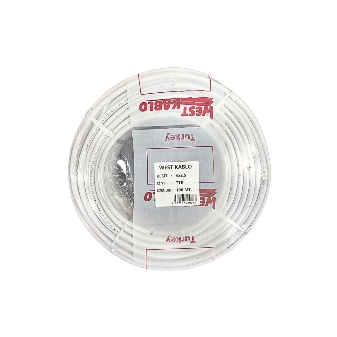 3x2,5 mm Ttr Elektrik Kablosu 100 metre