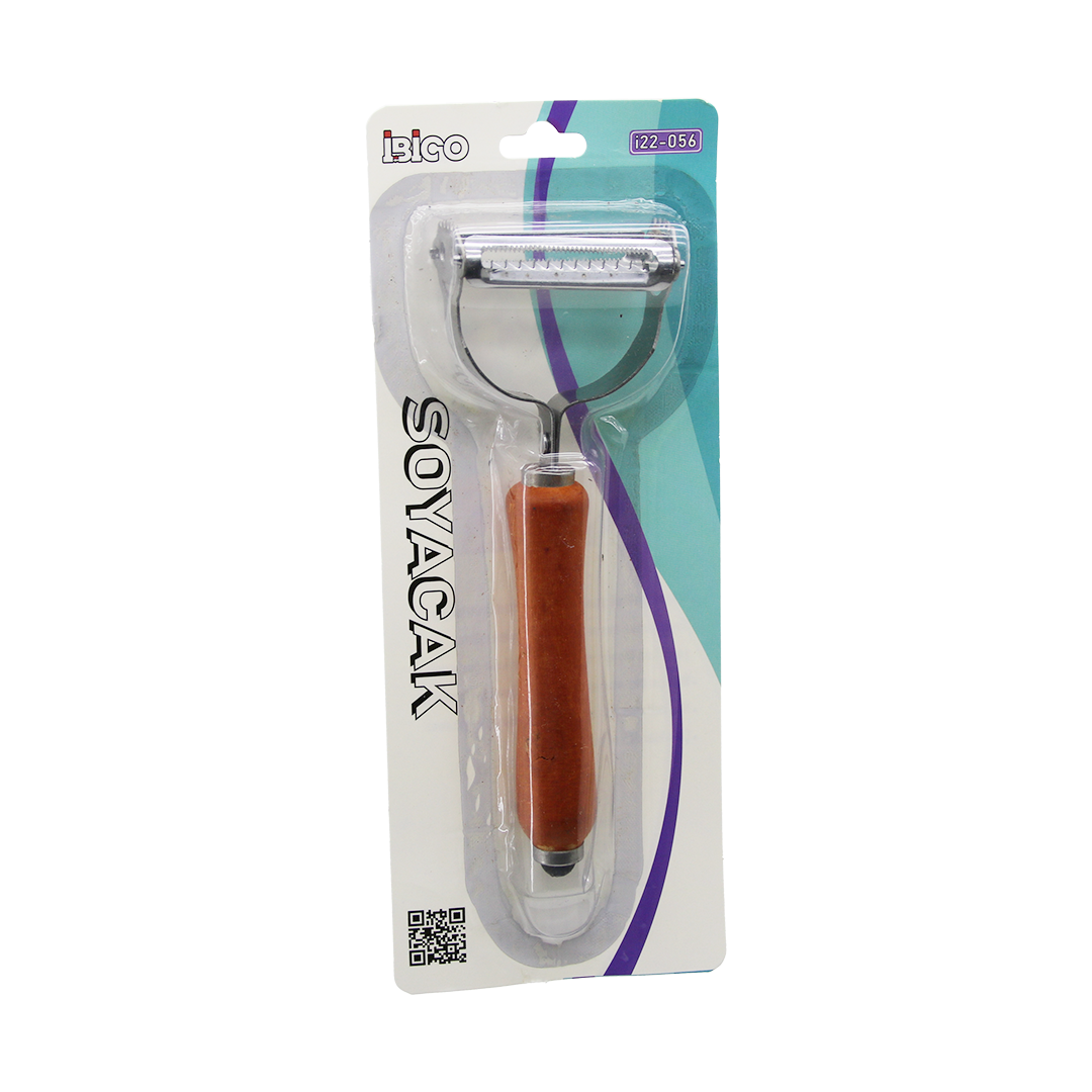 Çift Başlı Metal Soyacak (Ahşap Saplı)