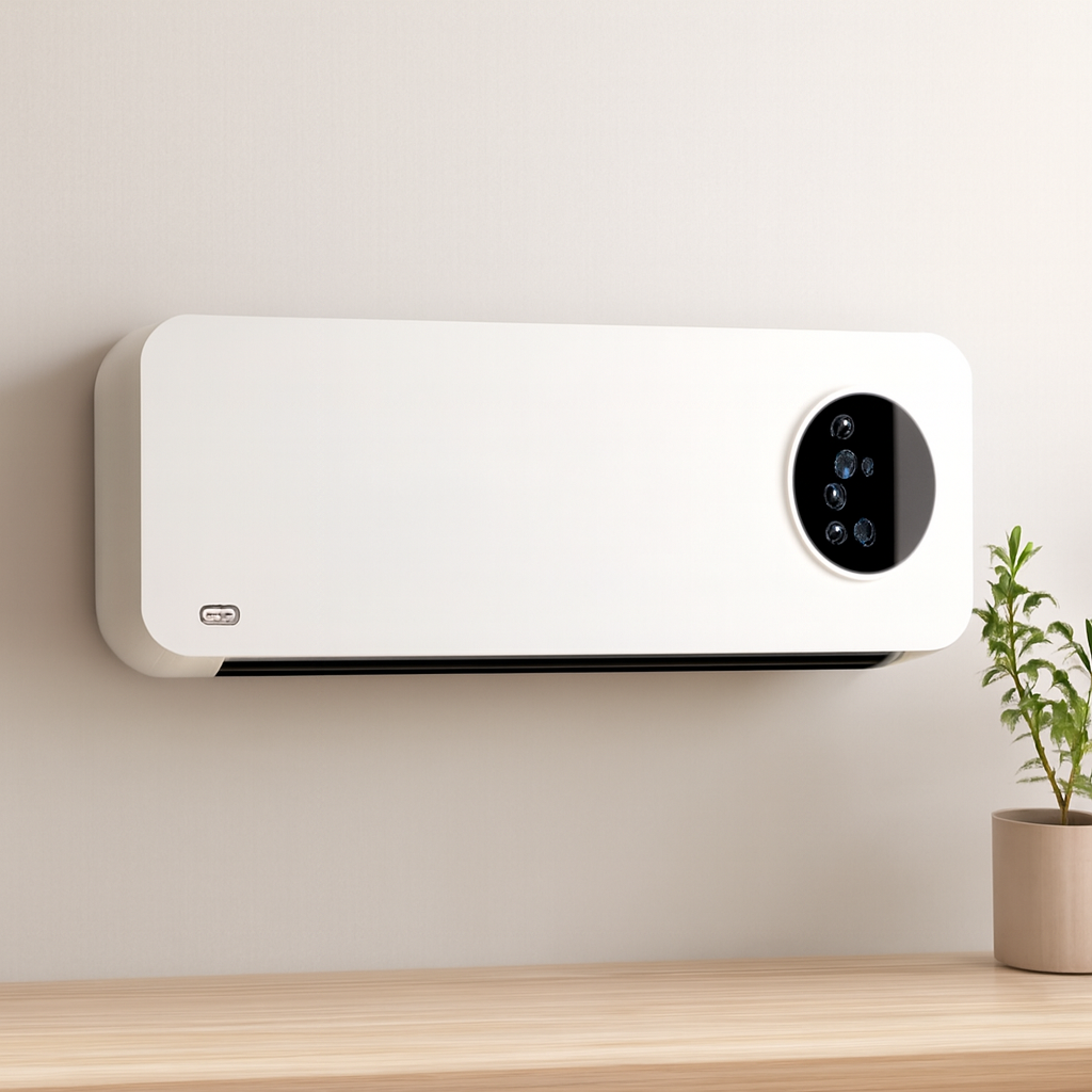 Duvar Tipi Fanlı Elektrikli Isıtıcı Kumandalı LED Dokunmatik Ekran