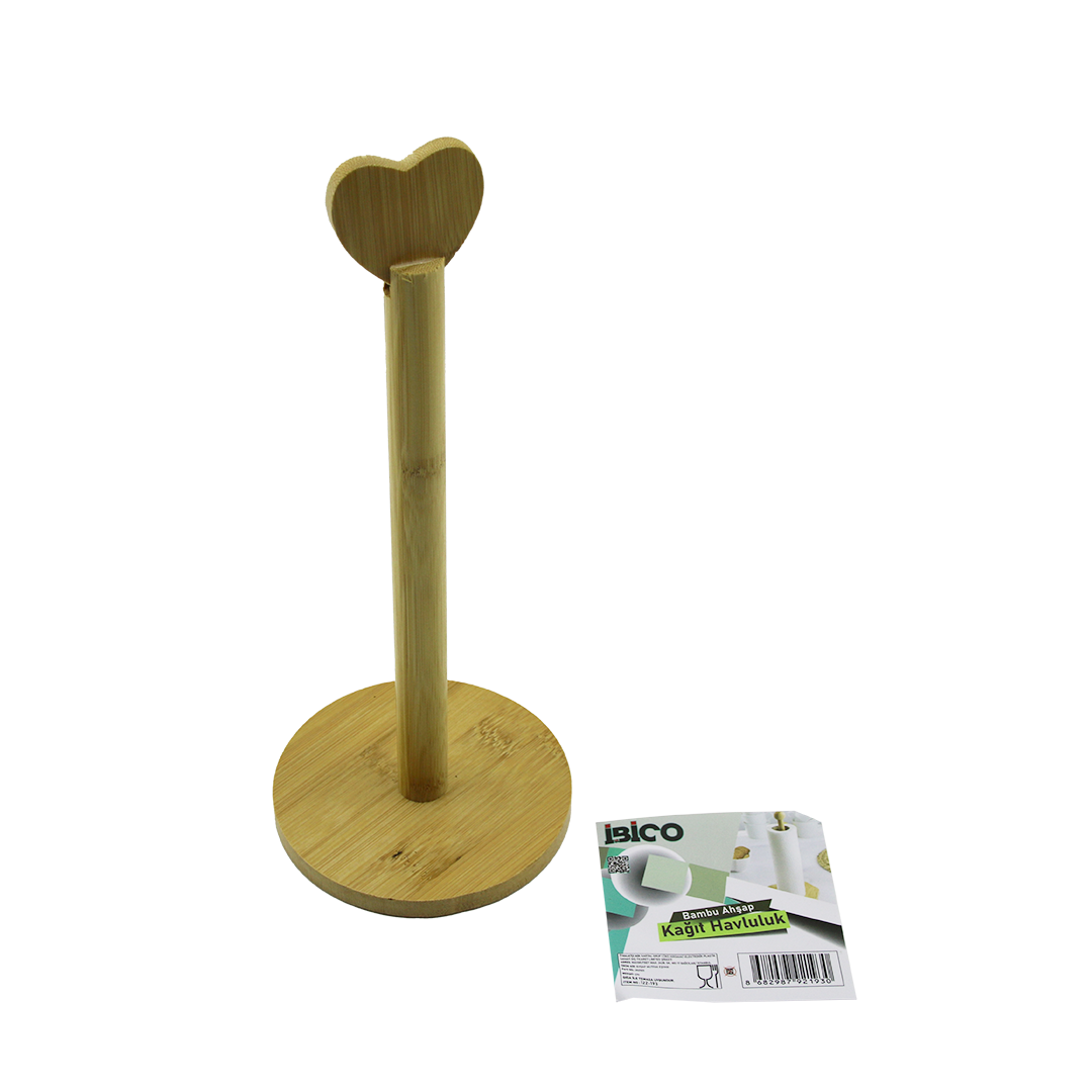 Bambu Kağıt Havluluk Yuvarlak Taban 12 cm Kalp Sap 28.5 cm
