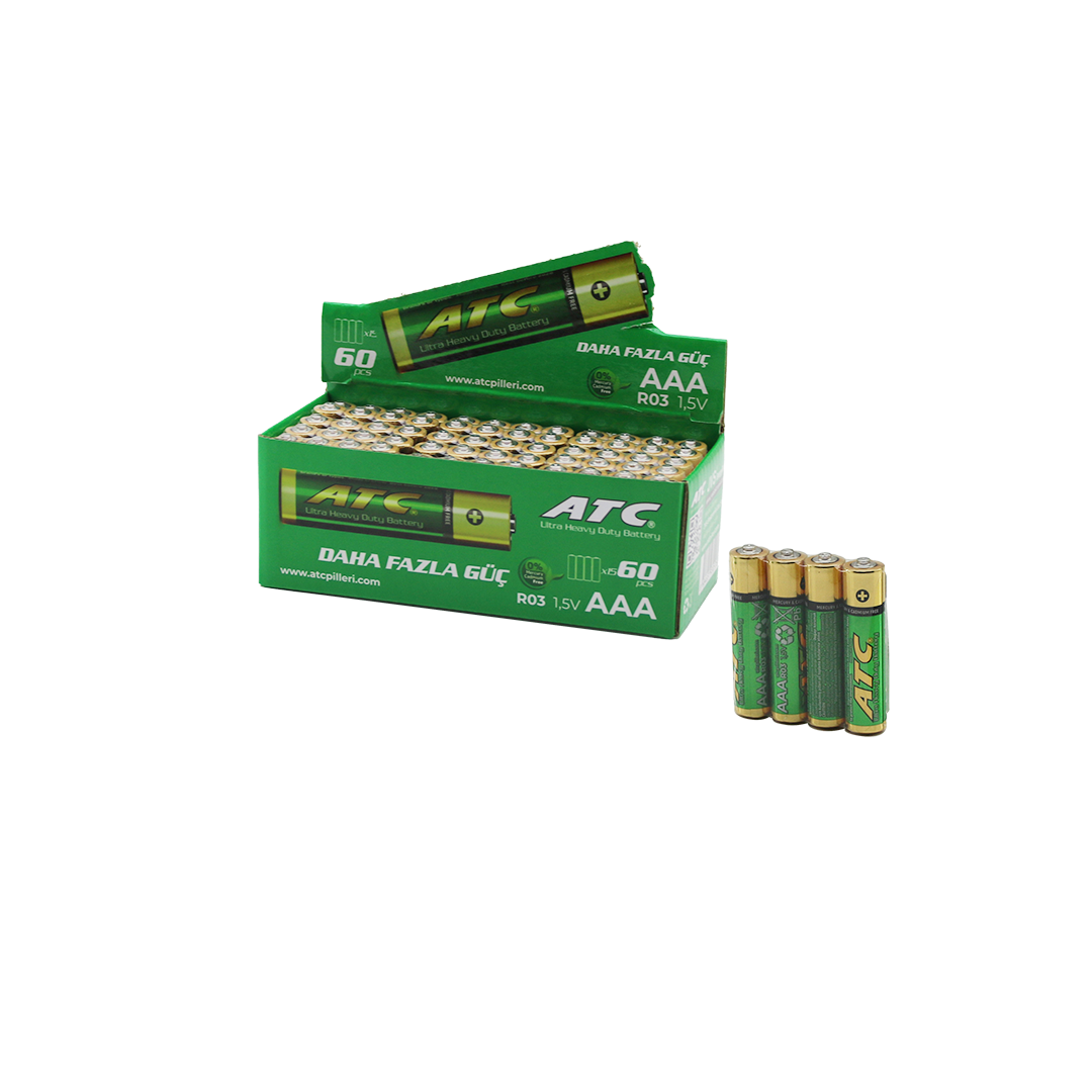 İnce AAA Pil ( 60 Adet)