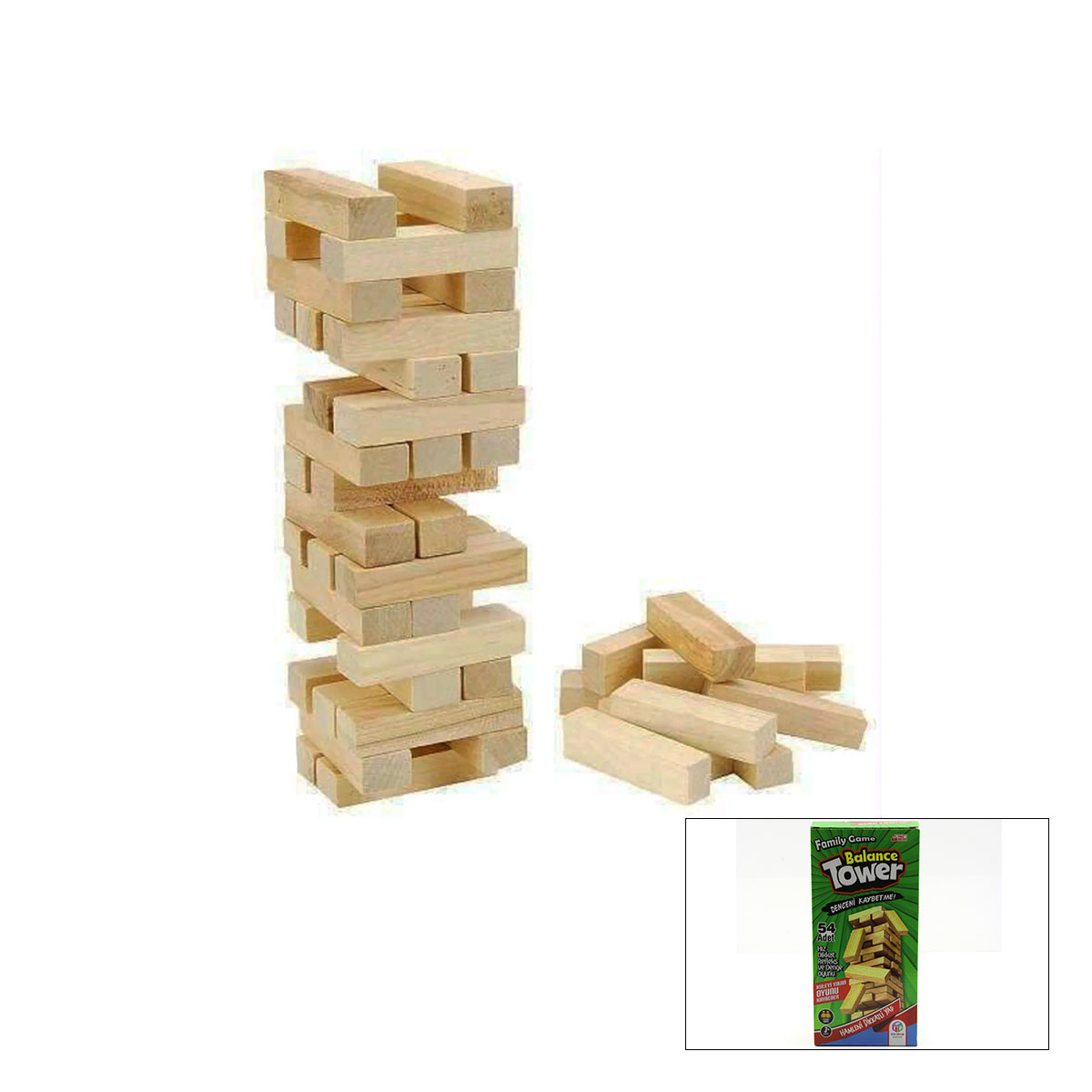 Ahşap Denge Oyunu 54 Parça (Jenga)