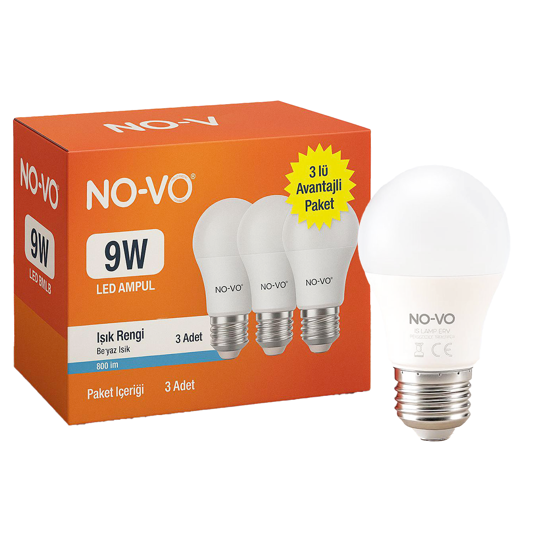 LED Ampul E27 9W 6500K 806lm