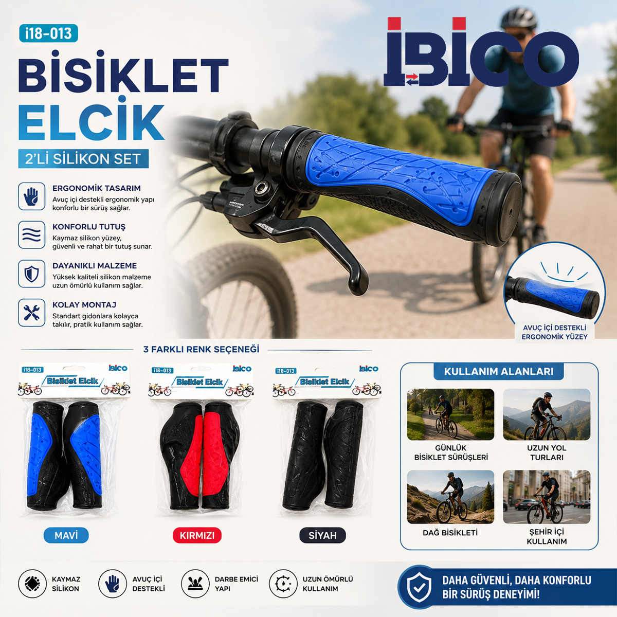 Renkli Silikon Bisiklet Elcik