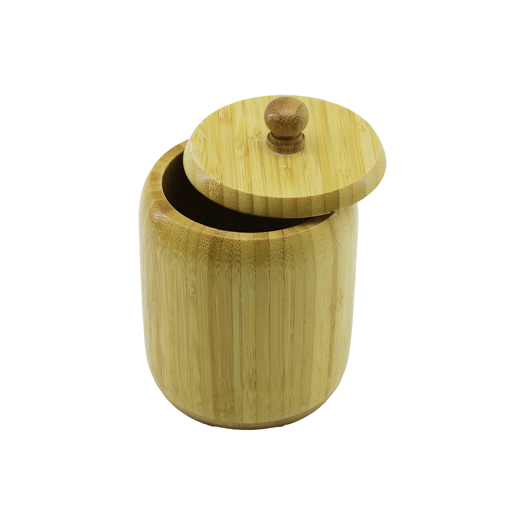Ahşap Bambu Kapaklı Şekerlik 9 cm