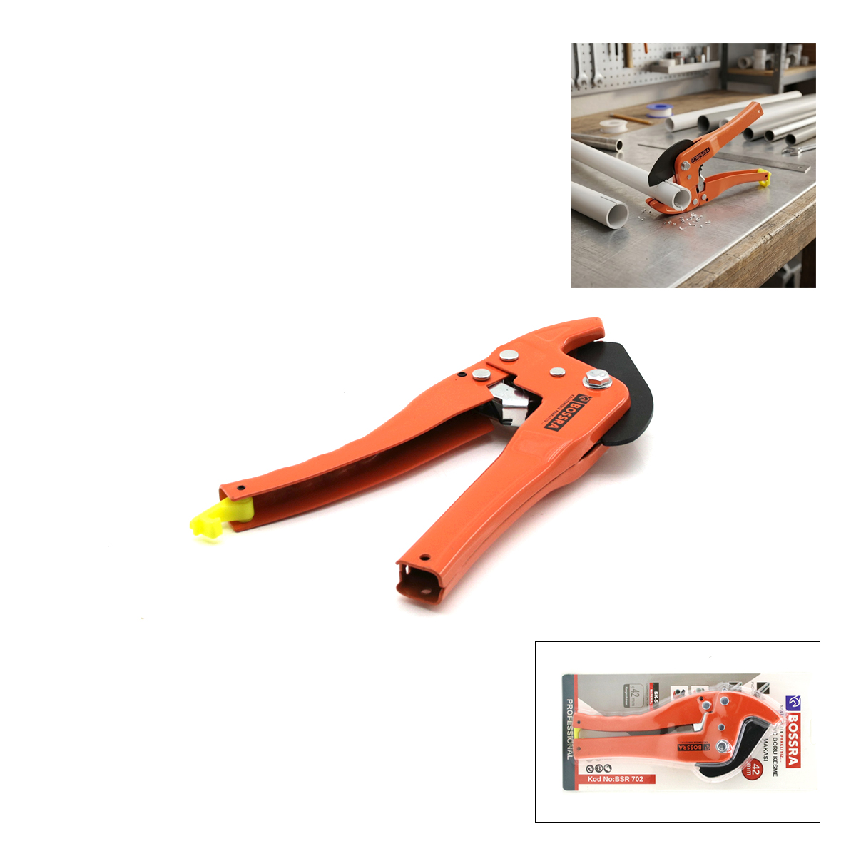 PVC Boru Kesme Makası 42 mm - Turuncu