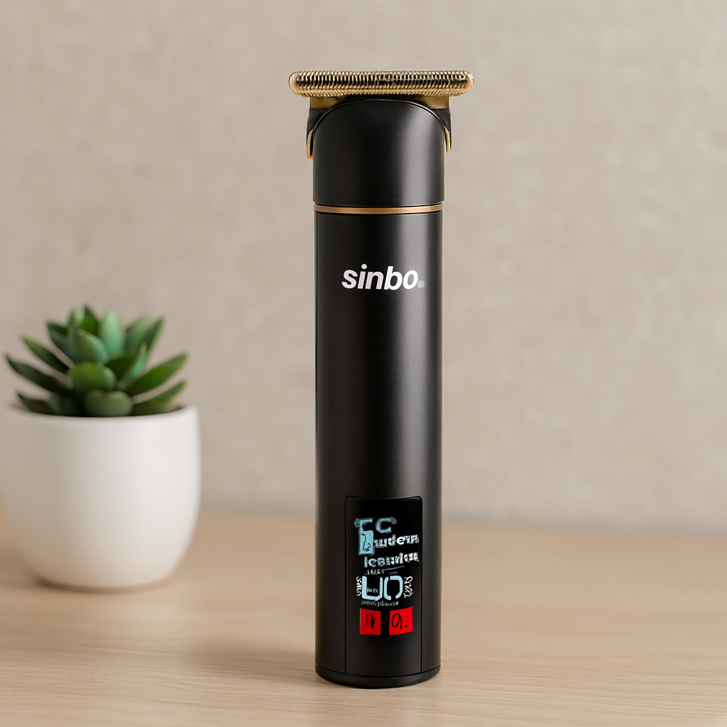 USB Şarjlı LCD Saç ve Sakal Kesme Makinesi - Alüminyum Gövde