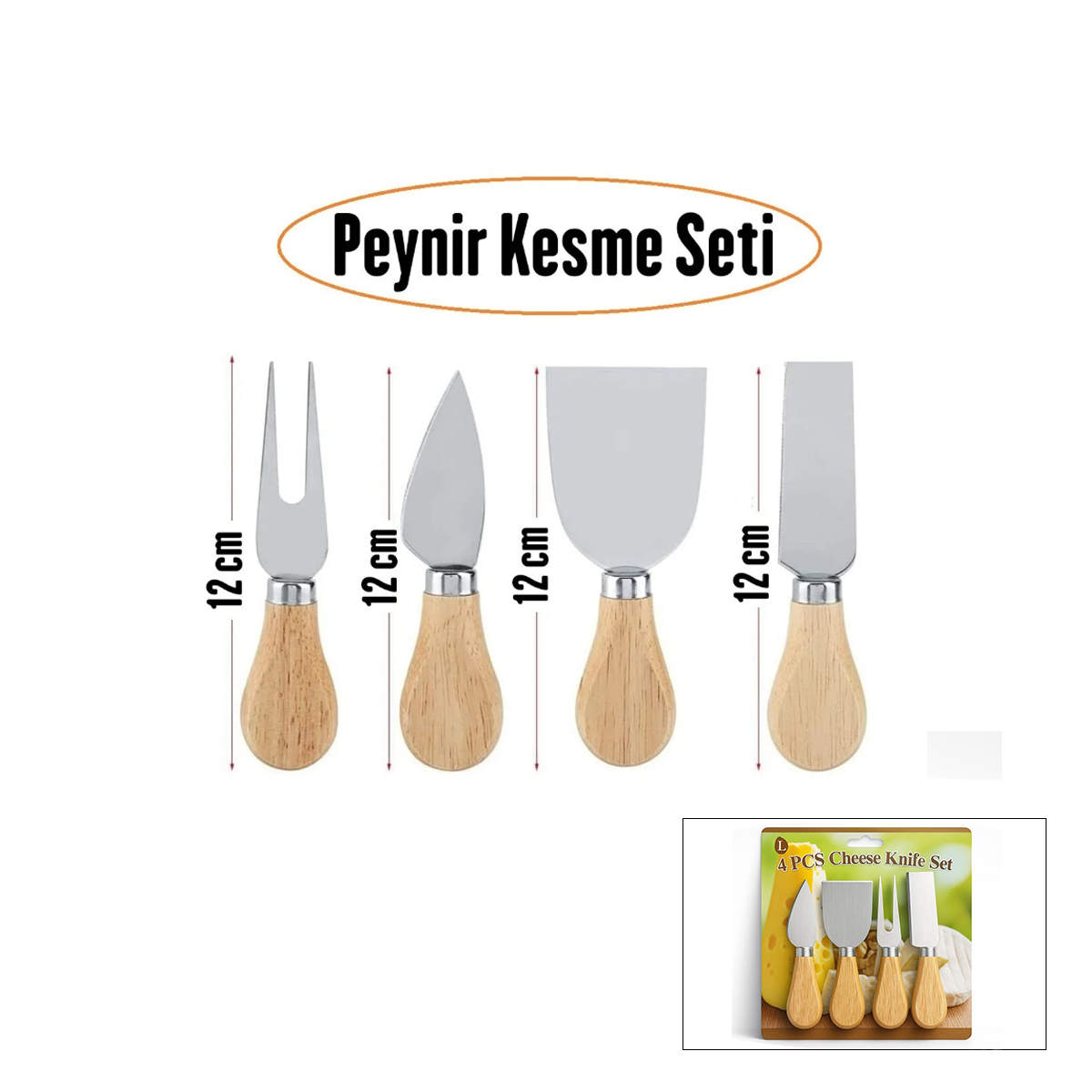 Bambu Saplı Peynir Bıçağı Seti