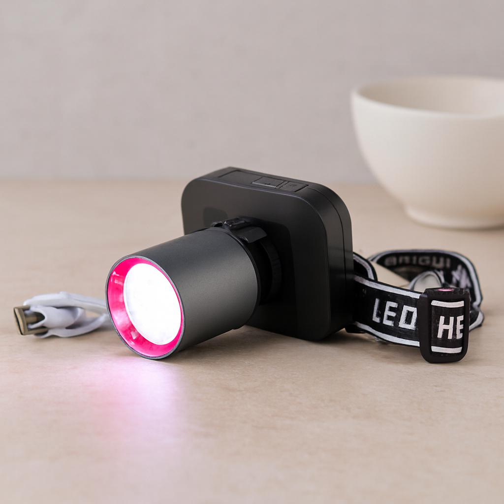 50W Şarjlı Kafa Lambası (USB Type-C, Dijital, Kademe Ayarlı)