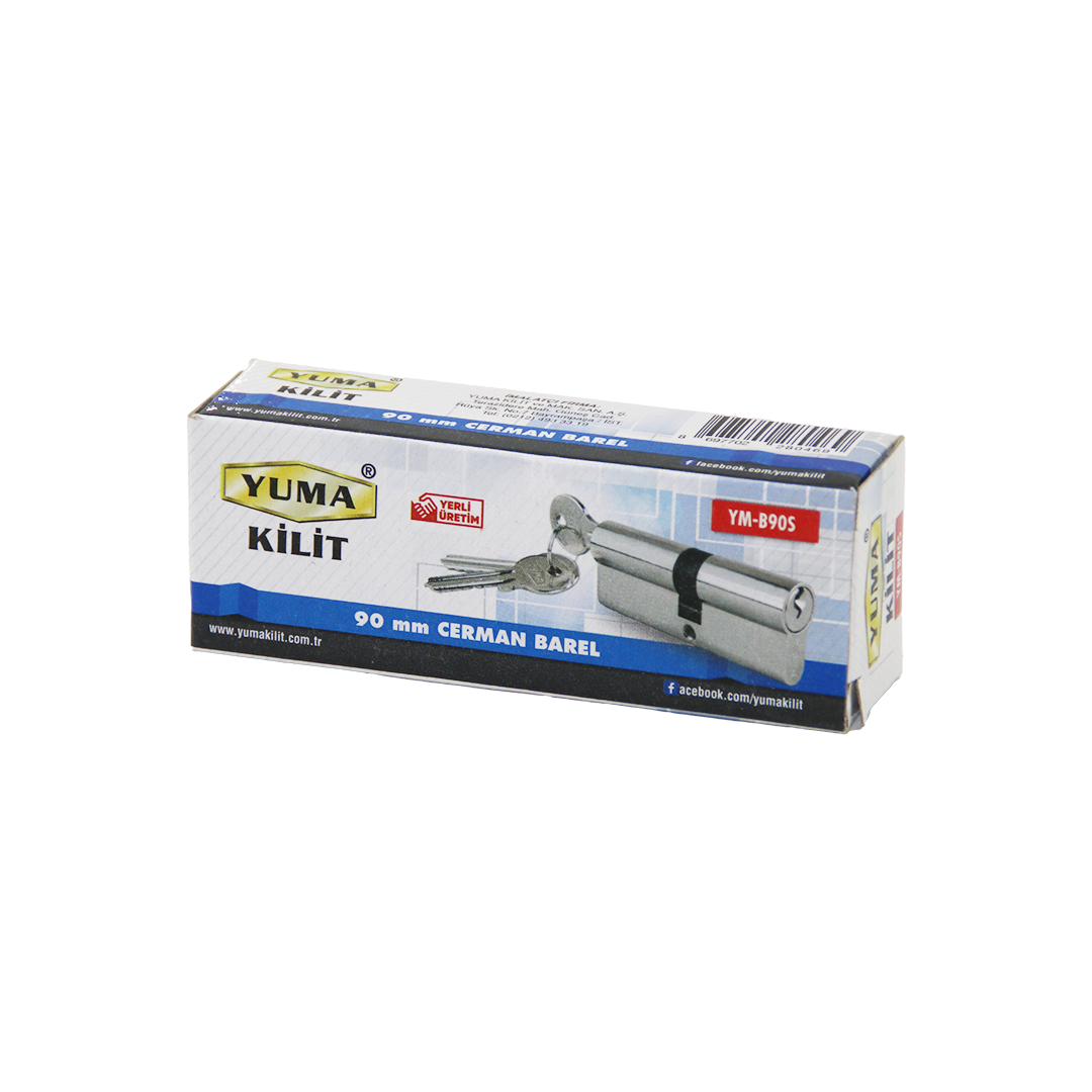 90 mm Nikel Saten Silindir Barel (3 Anahtar)