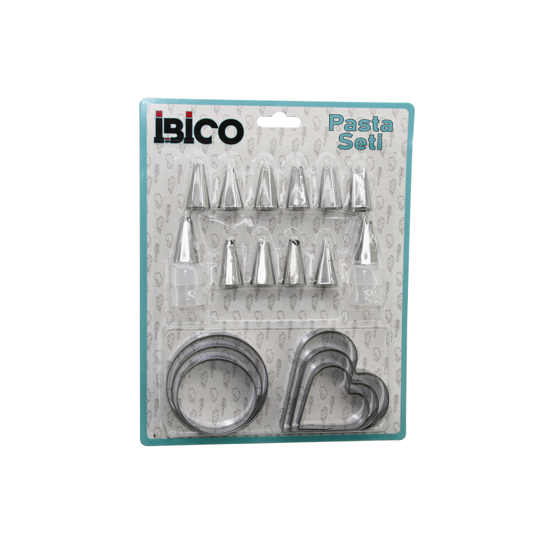 Metal Pasta Süsleme Uç ve Kurabiye Kalıbı Seti