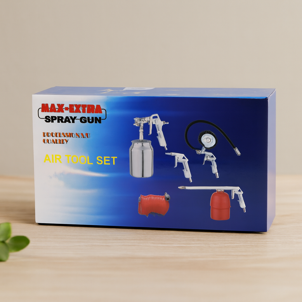 4'lü Hava Tabancası Seti - Boya Püskürtme, Yıkama, Şişirme, Temizleme