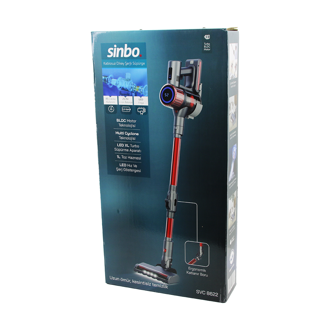 Dikey Kablosuz Elektrikli Süpürge – Ergonomik Sap, 1L Toz Hazne, XL Turbo